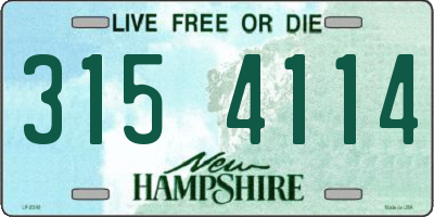 NH license plate 3154114