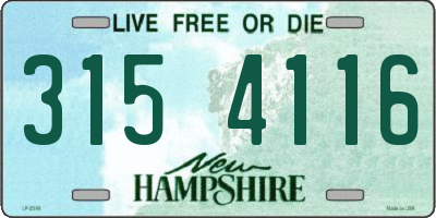NH license plate 3154116