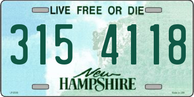 NH license plate 3154118