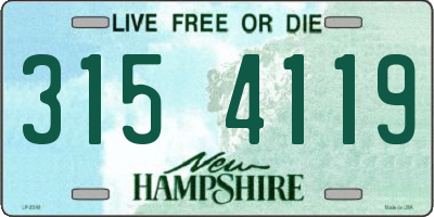 NH license plate 3154119