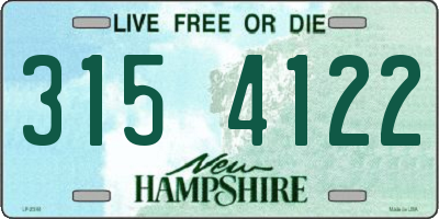 NH license plate 3154122
