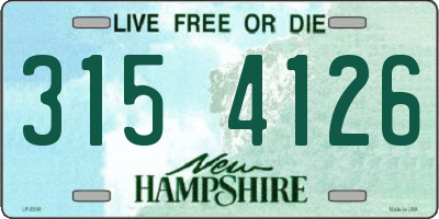 NH license plate 3154126
