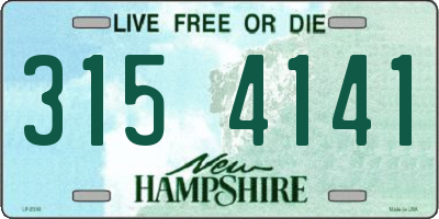 NH license plate 3154141