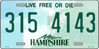 NH license plate 3154143
