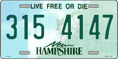 NH license plate 3154147