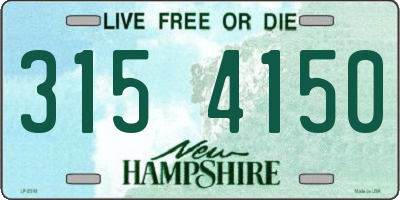 NH license plate 3154150