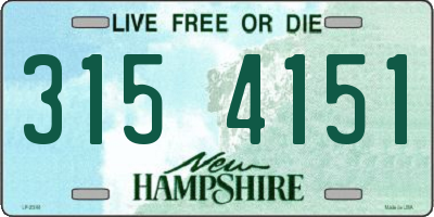 NH license plate 3154151