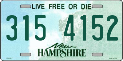 NH license plate 3154152