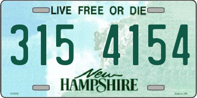 NH license plate 3154154