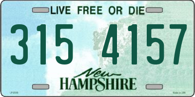 NH license plate 3154157