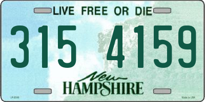 NH license plate 3154159