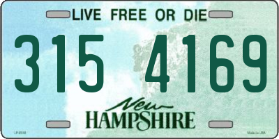 NH license plate 3154169