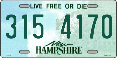 NH license plate 3154170
