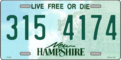 NH license plate 3154174