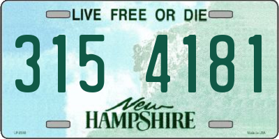 NH license plate 3154181