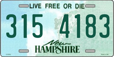 NH license plate 3154183