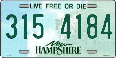 NH license plate 3154184