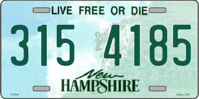 NH license plate 3154185