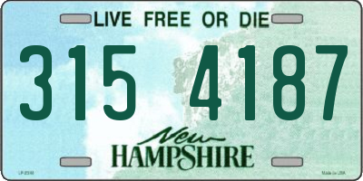 NH license plate 3154187