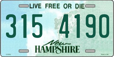 NH license plate 3154190