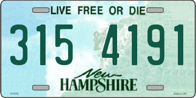 NH license plate 3154191