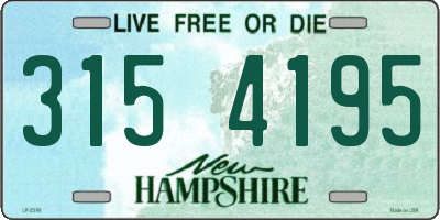 NH license plate 3154195