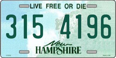 NH license plate 3154196