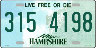 NH license plate 3154198