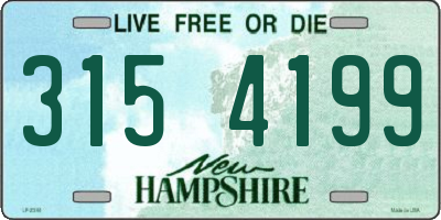 NH license plate 3154199
