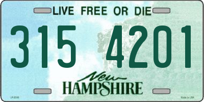 NH license plate 3154201