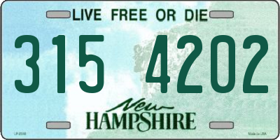 NH license plate 3154202