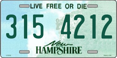NH license plate 3154212