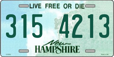 NH license plate 3154213