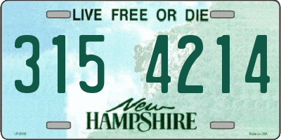 NH license plate 3154214