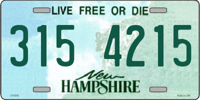 NH license plate 3154215