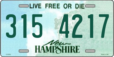 NH license plate 3154217