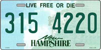 NH license plate 3154220