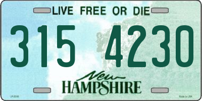 NH license plate 3154230