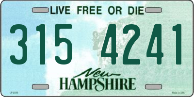 NH license plate 3154241