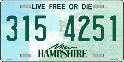 NH license plate 3154251