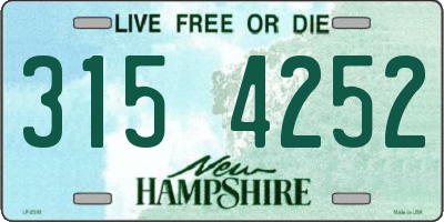NH license plate 3154252