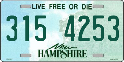 NH license plate 3154253