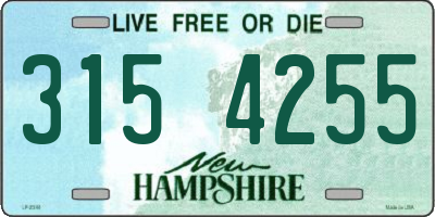 NH license plate 3154255