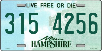 NH license plate 3154256