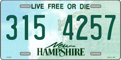 NH license plate 3154257
