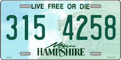 NH license plate 3154258