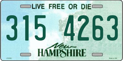 NH license plate 3154263