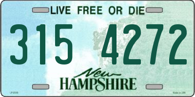 NH license plate 3154272