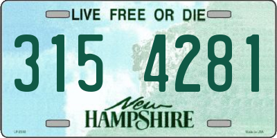 NH license plate 3154281