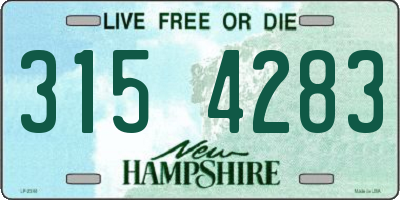 NH license plate 3154283